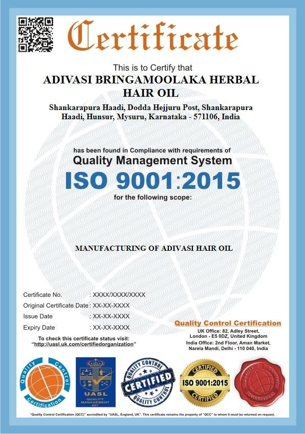 Adivasi Hair Oil | Original Adivasi Oil from Karnataka | 100% Organic and Natural